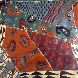 Rare Collectors Vintage 100% Cotton Square Scarf from the 80’s